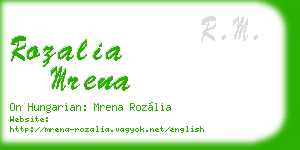 rozalia mrena business card