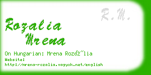 rozalia mrena business card